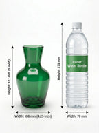 Decanter Glass Flower Vase – Green (5.5") - view 4