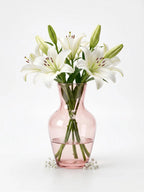 Decanter Glass Flower Vase – Pink (5.5")