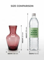 Decanter Glass Flower Vase – Red (5.5") - view 4