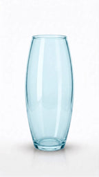 Glass Flower Vase – Blue (7") - view 2