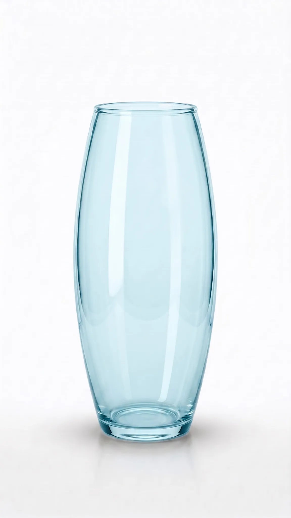 Glass Flower Vase – Blue (7") - view 2