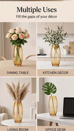 Glass Flower Vase – Gold (7") - view 5
