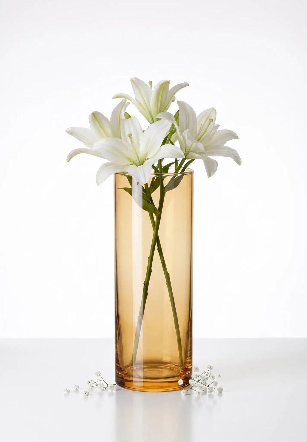 Dibba Glass Flower Vase – Gold (9.8")