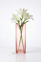 Dibba Glass Flower Vase – Pink (9.8")