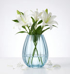 Fali Glass Flower Vase – Blue (9.8")