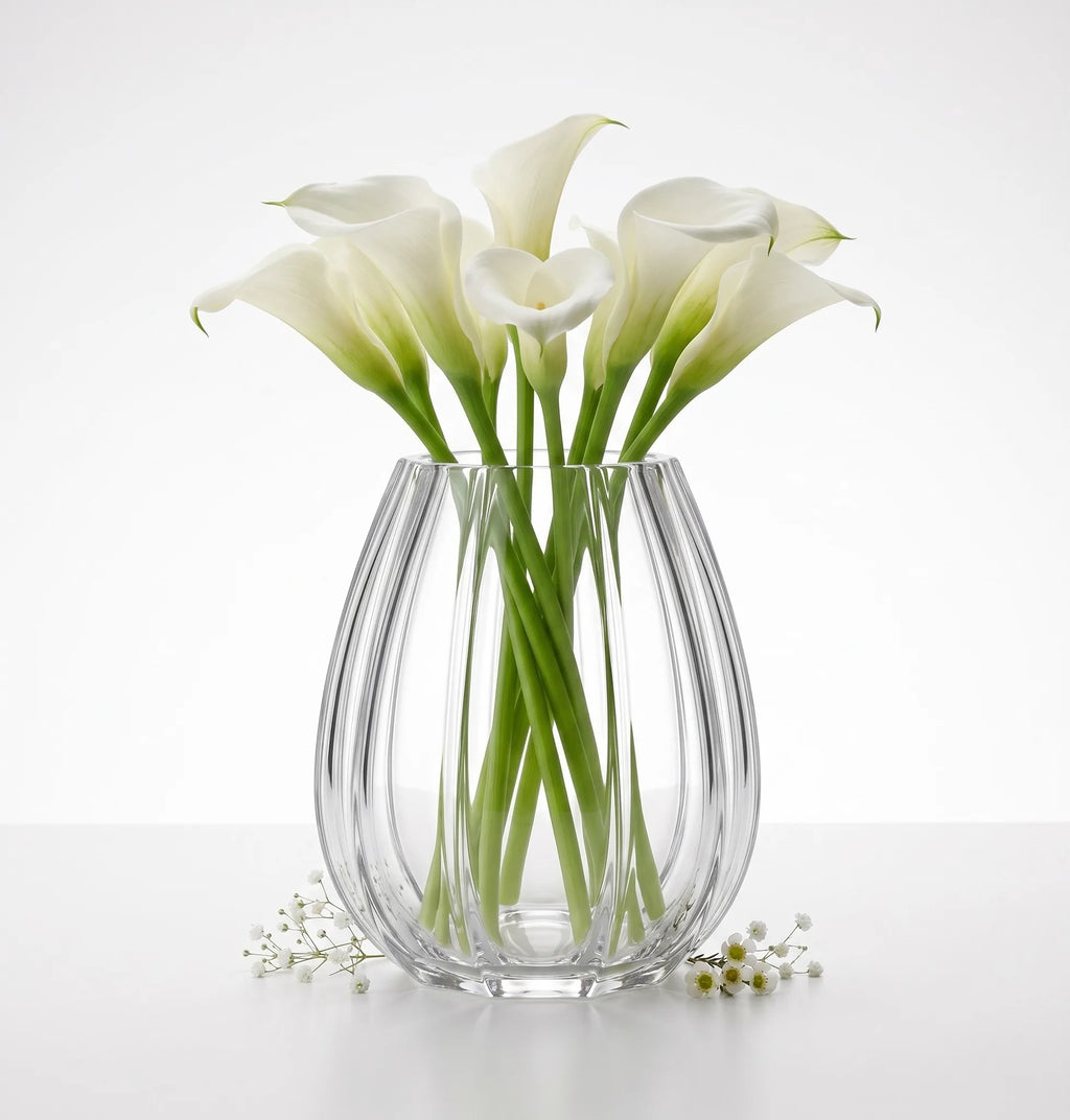 Fali Glass Flower Vase – Clear (9.8")