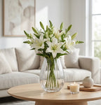 Fali Glass Flower Vase – Clear (9.8") - view 2