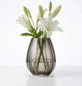 Fali Glass Flower Vase – Grey (9.8")