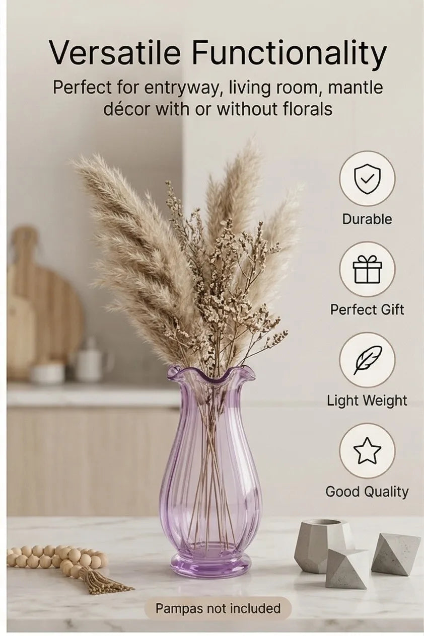 Fenton Glass Flower Vase – Clear (8.7") - view 2