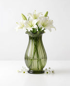 Fenton Glass Flower Vase – Green (8.7")