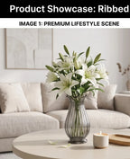 Fenton Glass Flower Vase – Grey (8.7") - view 2