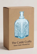 Jin Glass Flower Vase – Blue (7.9") - view 5