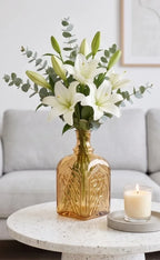 Jin Glass Flower Vase – Gold (7.9") - view 2