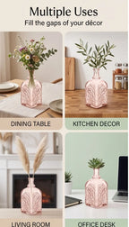 Jin Glass Flower Vase – Pink (7.9") - view 5