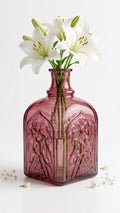Jin Glass Flower Vase – Red (7.9")
