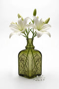 Jin Glass Flower Vase – Green (7.9")
