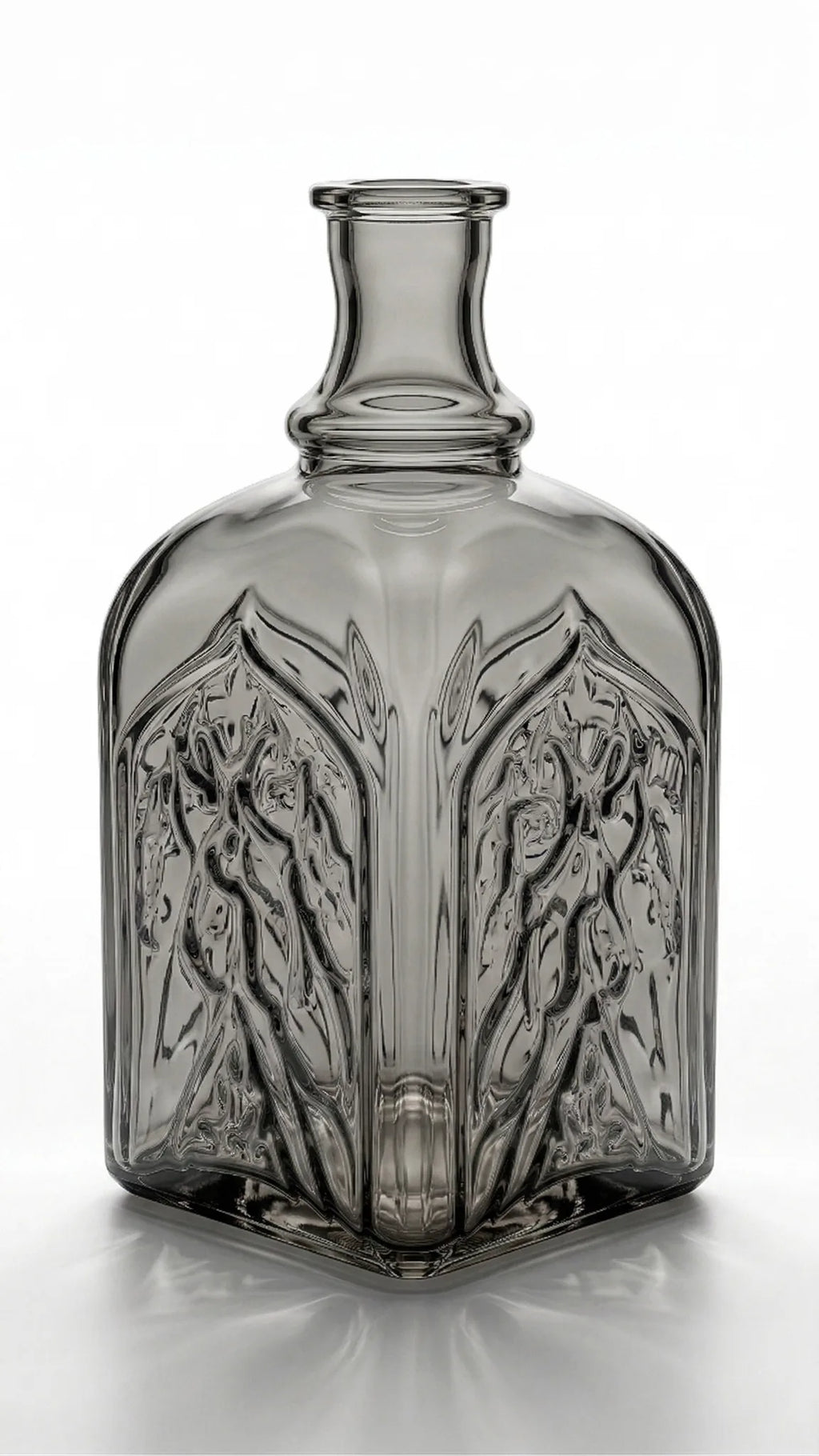 Jin Glass Flower Vase – Grey (7.9") - view 4