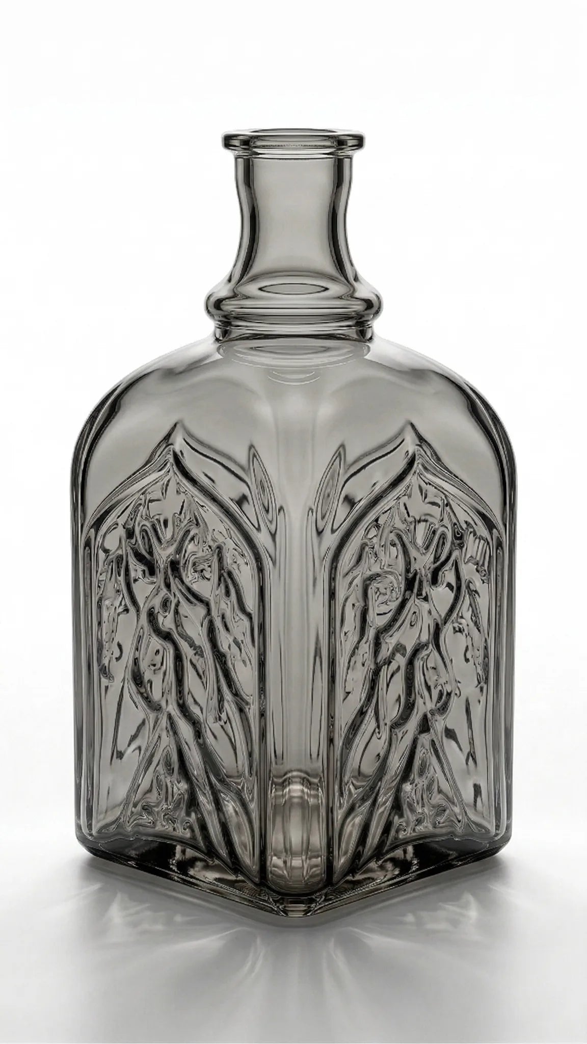 Jin Glass Flower Vase – Grey (7.9") - view 4