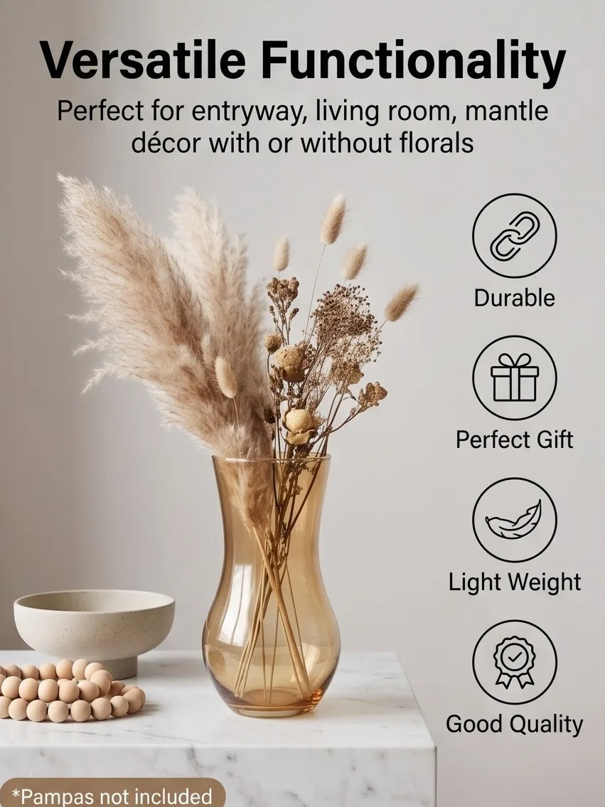 Jug Glass Flower Vase – Gold (9.8") - view 3