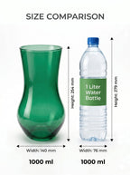Jug Glass Flower Vase – Green (9.8") - view 4