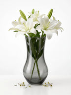 Jug Glass Flower Vase – Grey (9.8")