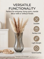 Jug Glass Flower Vase – Grey (9.8") - view 3