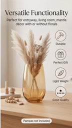 Jug Glass Flower Vase – Gold (9.1") - view 3