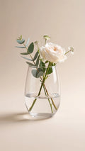 Jug Glass Flower Vase – Clear (9.1")