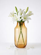 Long Neck Glass Flower Vase – Gold (11.8")