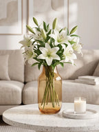 Long Neck Glass Flower Vase – Gold (11.8") - view 2