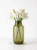 Long Neck Glass Flower Vase – Green (11.8")