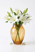 Glass Flower Vase – Gold (8.7")