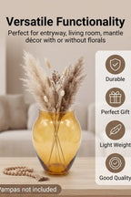 Glass Flower Vase – Gold (8.7") - view 3
