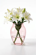 Glass Flower Vase – Pink (8.7")