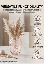 Glass Flower Vase – Pink (8.7") - view 3