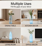 Bottle Glass Flower Vase – Blue (9.4") - view 5