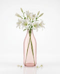 Bottle Glass Flower Vase – Pink (9.4")