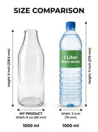 Bottle Glass Flower Vase – Clear (9.4") - view 4