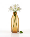 Bottle Glass Flower Vase – Gold (9.4")