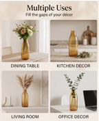 Bottle Glass Flower Vase – Gold (9.4") - view 5