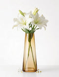 Tower Glass Flower Vase – Gold (7.9")