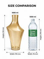 One Side Glass Flower Vase – Gold (12.2") - view 4