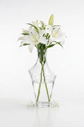 One Side Glass Flower Vase – Clear (12.2")