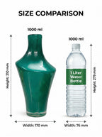 One Side Glass Flower Vase – Blue (12.2") - view 4