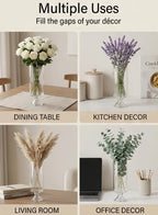 Pedestal Glass Flower Vase – Clear (8") - view 3