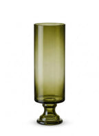 Pedestal Glass Flower Vase – Green (8") - view 2