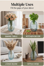 Pineapple Glass Flower Vase – Blue (8") - view 5