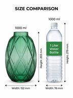 Pineapple Glass Flower Vase – Green (8") - view 4