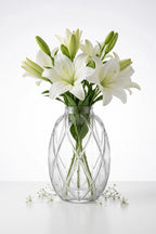 Pineapple Glass Flower Vase – Clear (8")