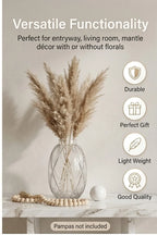 Pineapple Glass Flower Vase – Clear (8") - view 2